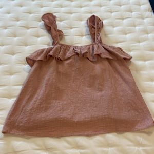 Women’s Pink Ruffle Tank Top from Sienna Sky - Size M